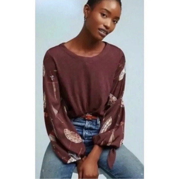 NWT *ANTHROPOLOGIE* Top by *AKEMI + KIN* … ☂️UMBRELLA☂️ Print … Size: S - Picture 1 of 4